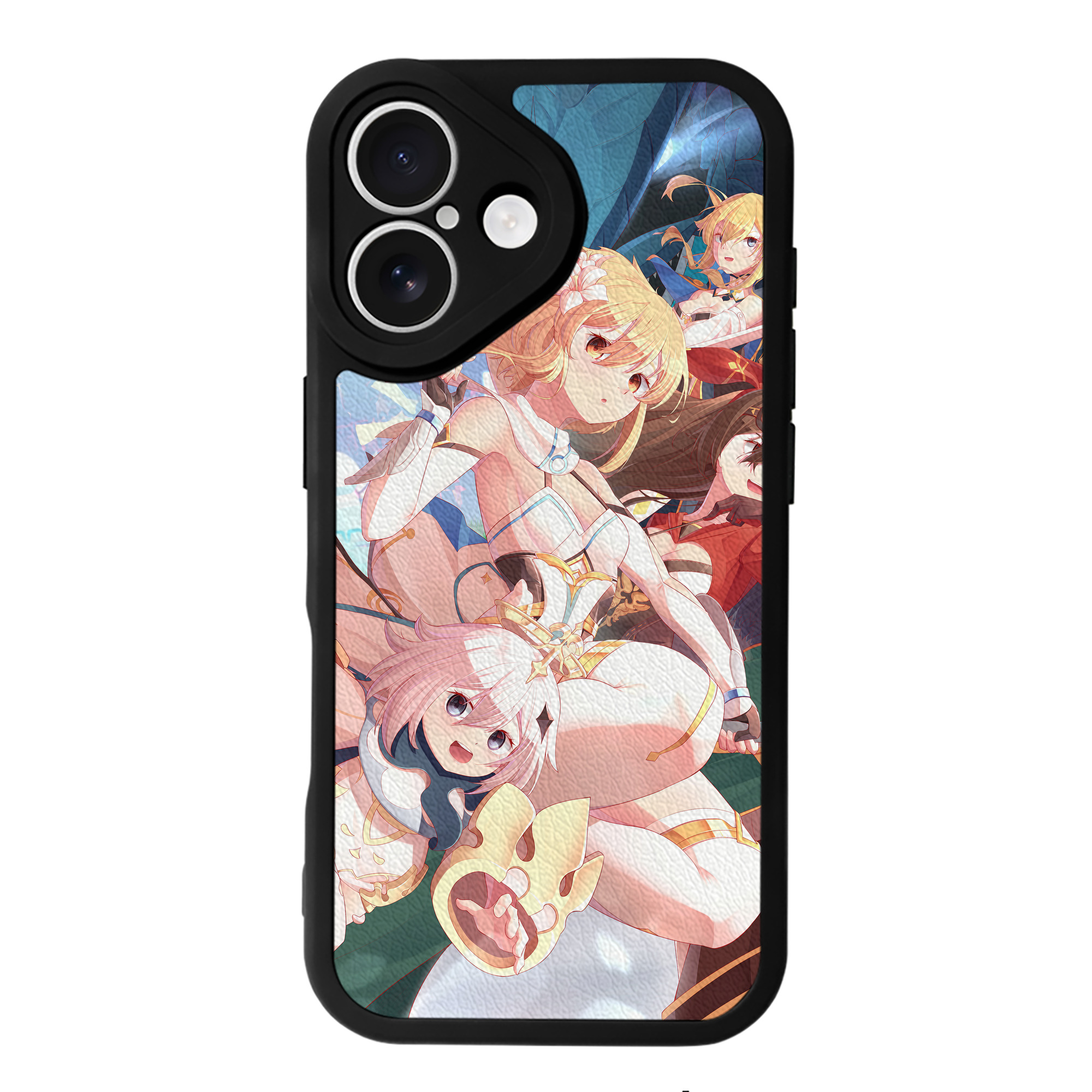 げんし神 genshin 【iPhone 16シリーズ対応】シリコンスマホケース（レザー調） 材質：シリコン